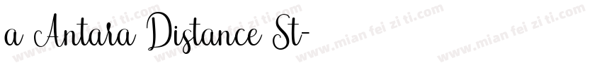 a Antara Distance St字体转换